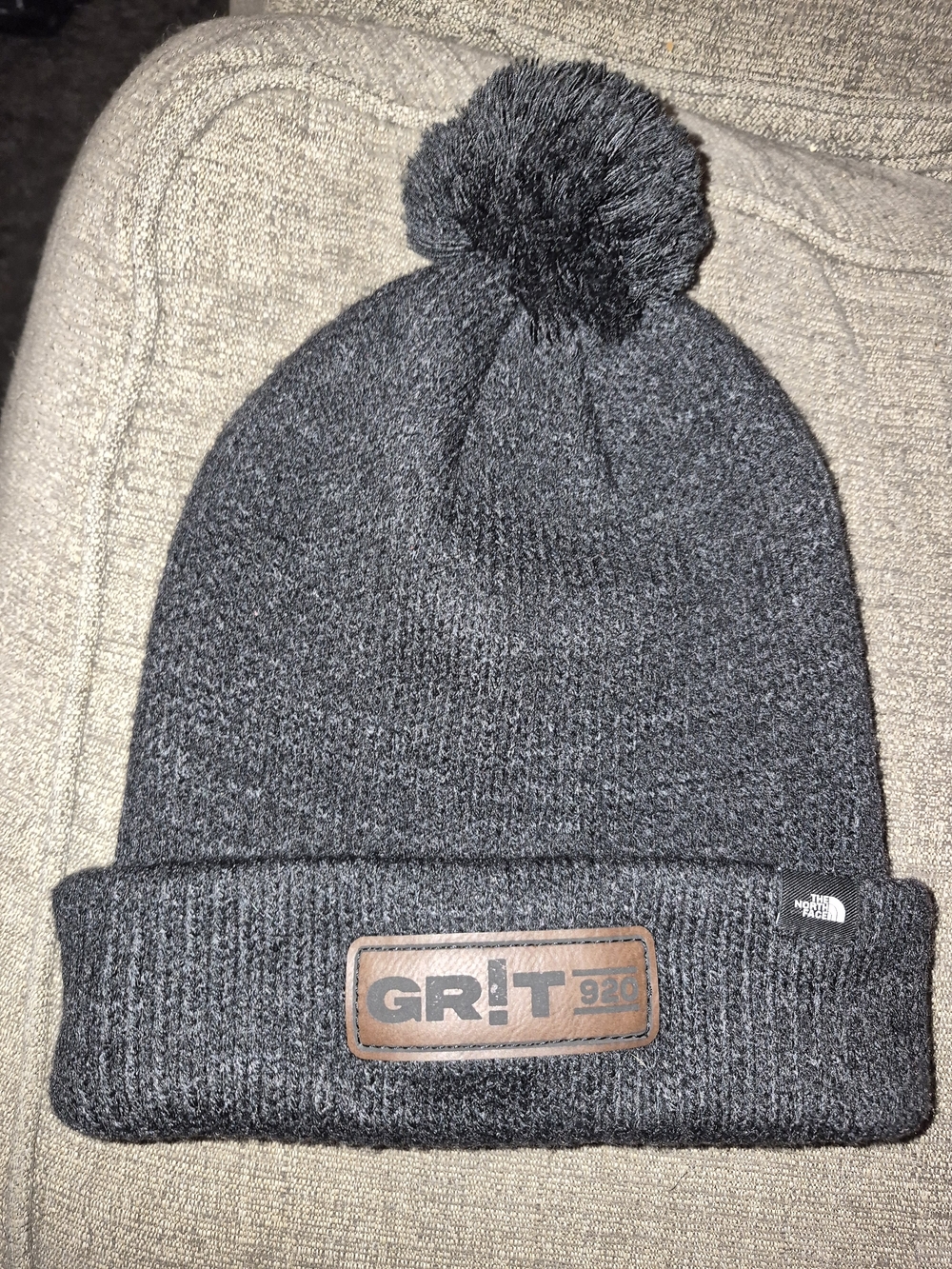The North Face Gray Pom-Pom Beanie